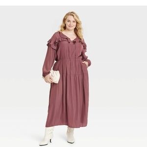 Universal Thread Pink Pleated Tie Front Sundress